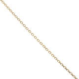 Gold necklace with faceted natural stone not set