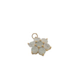 Charms doré fleur avec pierre de lune
