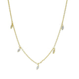 Collier doré et pampilles zircons