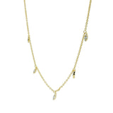 Collier doré et pampilles zircons