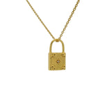 Collier doré cadenas zircons 42 cm