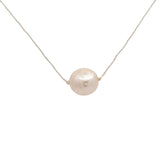 Collier ras de cou fil fin coloré et perle de culture
