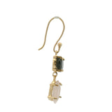 Golden duo stone earrings