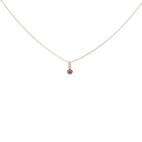 Collier doré petit oeil verre soufflé rouge 42 cm