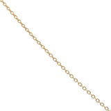 Collier doré oeil plat blanc 42 cm