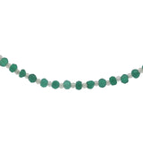 Collier doré alternance d'onyx verte et prehnite 42 cm