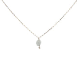 Collier doré pierre de lune avec anneau pour charms 42 cm