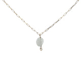 Collier doré pierre de lune avec anneau pour charms 42 cm
