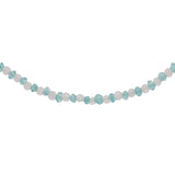 Collier doré alternance d'apatite et quartz rose 42 cm
