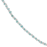 Collier doré alternance d'apatite et quartz rose 42 cm