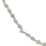Collier doré perles de culture et quartz rose 42 cm