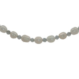 Collier doré perles de culture et labradorite 42 cm