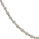 Collier doré perles de culture et labradorite 42 cm