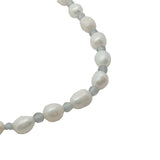Collier doré perles de culture et labradorite 42 cm