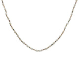 Collier doré alternance de perles de culture, tourmaline et perles dorées 42 cm