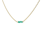 Ras de cou doré et onyx verte