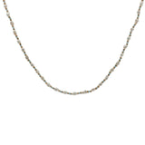 Collier doré alternance de perles de culture, apatite et perles dorées 42 cm