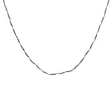 Collier doré avec améthyste et noeuds violets 42 cm