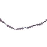 Collier doré avec améthyste et noeuds violets 42 cm