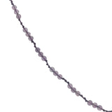 Collier doré avec améthyste et noeuds violets 42 cm