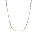 Collier doré labradorite et perles dorées 46 cm