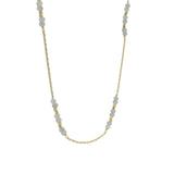Collier doré labradorite et perles dorées 46 cm