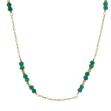 Collier doré pierres naturelles 46 cm