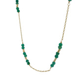 Collier doré pierres naturelles 46 cm