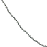 Collier doré sur fil gris avec labradorite et noeuds