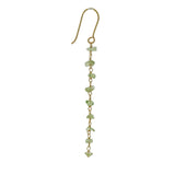 Golden earrings and raw stones