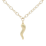 Collier doré avec piment lisse 50 cm