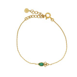 Bracelet with drop stone and white zircons