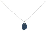 925 silver necklace with faceted natural stone not set