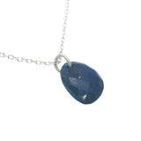 925 silver necklace with faceted natural stone not set