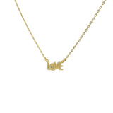Collier doré LOVE zircon blanc 41 cm