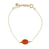 Bracelet doré pierre cornaline