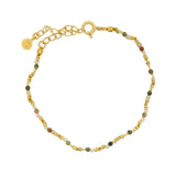 Bracelet doré Unakite et Quartz Rutile