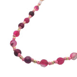 Collier doré mix perles roses et dorées 42 cm
