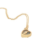 Gold broken heart and stone necklace
