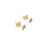 Gold and zircon earrings