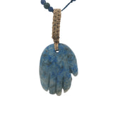 Collier doré main de Fatma lapis lazulis 60 cm