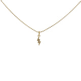 Collier doré éclair zircons 38 cm