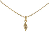 Collier doré éclair zircons 38 cm