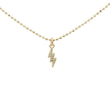 Collier doré mini éclair avec zircons 38 cm