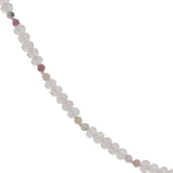 Collier doré mix quartz rose et tourmaline 42 cm
