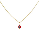 Colorful flat eye necklace
