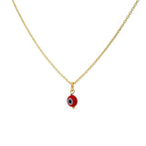 Colorful flat eye necklace