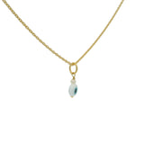 Collier doré petit oeil blanc perle de culture 42 cm