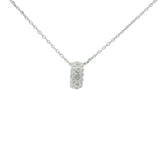 Collier en argent 925 avec anneau à boules et zircons blancs