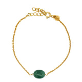 Gold and natural stone bracelet